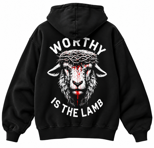 Worthy Is The Lamb Hoodie - Heavyweight Hoodie